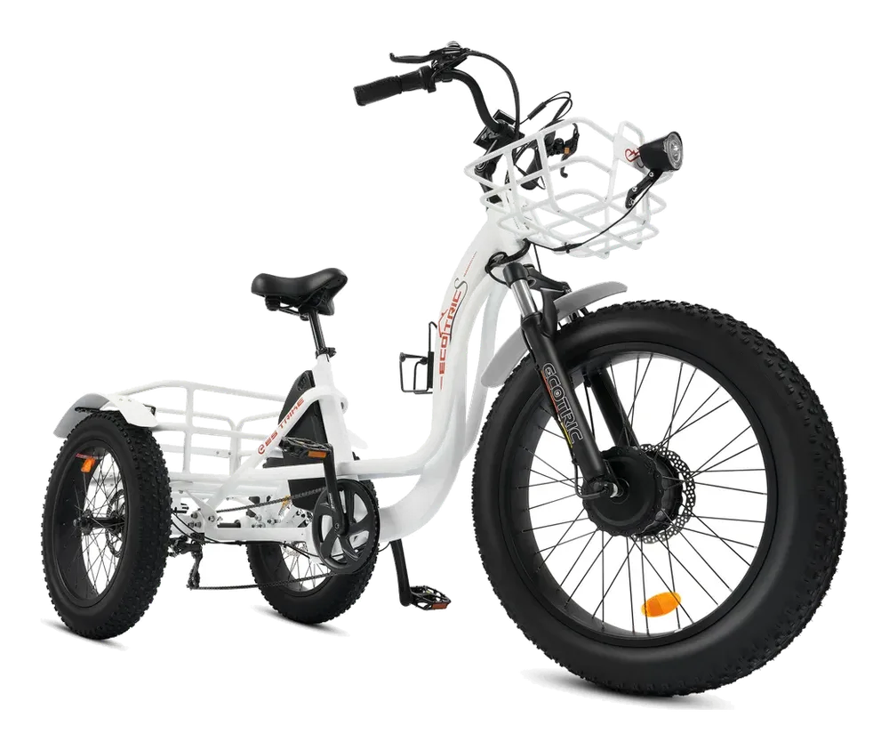Ecotric 48V Fat Tire Electric Tricycle (24x4 front / 20x4 rear)